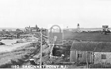 Aerial View Sakonnet Point Rhode Island RI Reprint Postcard picture