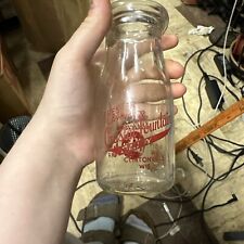 Crystal Fountain Dairy Clintonville Wisconsin Half Pint Milk Bottle  picture