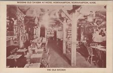 Northampton, MA: Wiggins Old Tavern Int - Vtg Massachusetts Restaurant Postcard picture