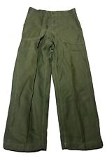 Vintage 60s Vietnam OG 107 Military Trouser Pants Sateen Green 30x29 AM6 picture