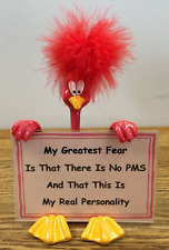 J&D Designs Feathered Attitudes Red Bird 60079  My Greatest Fear Is That There.. picture