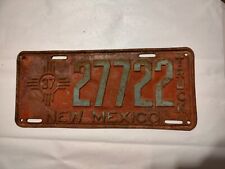 1937 New Mexico Truck 27722 License Plate picture