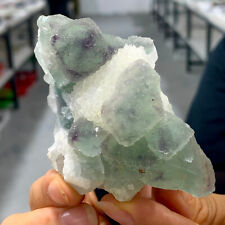 178G NATURAL GREEN FLUORITE Quartz CrystalCluster Mineral Specimen picture
