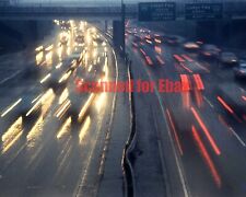 Circa 1970's Detroit I-94 Freeway Wet Night Time Drive 8x10 Photo  picture