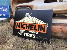 Antique Vintage Old Style Michelin Man Tires Sign  picture