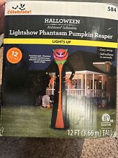 Halloween 12 Foot Lightshown Phantasm Pumpkin Reaper Airblown Inflatable  picture