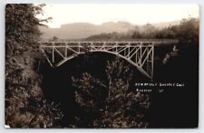 Quechee VT New Bridge Vermont RPPC 1935 Real Photo Postcard A47 picture