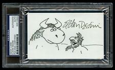 Eldon Dedini signed autograph auto 3x5 w Original Sketch Playboy Cartoonist PSA picture