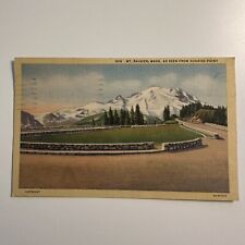 Postcard Mt. Rainer Washington As Seen From Sunrise Point Postmarked 1947 Linen picture