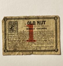 Old Nut Tobacco Premium Ohio Antique 1917 Expired Promo picture