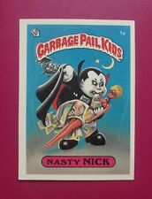 1985 Topps Garbage Pail Kids Stickers OS1 Series 1 1a Nasty Nick Glossy Back picture
