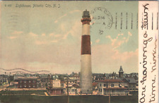 Postcard Lighthouse Atlantic City New Jersey Undivided Back, 1906 Cancel Absecon picture