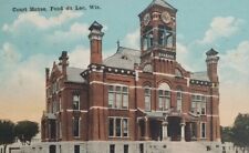 Linen Early Postcard Court House in Fond Du Lac Wisconsin Wis J10 picture