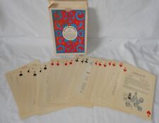 Vintage 1969 Psychedelic Jumbo Sized Playing Cards 52 French Recipe Cards picture