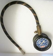 VTG Meiser  Accu-Gage Precision 100 psi Tire Gauge Blue Checkered Flag USA Works picture