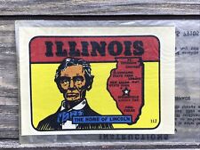 Vintage Baxter Lane Co Window Decal Home Of Lincoln Illinois Red Yellow 4x3”  picture