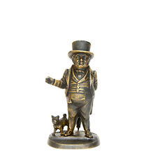 Vienna Bronze Zimmerman Gentleman with Dog Figure Matches Holder picture