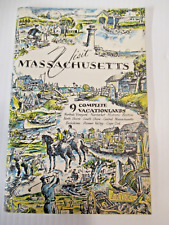 Vintage 1957 Visit Massachusetts Tourism Information Brochure picture