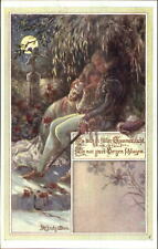 R. Dutz Medieval Romance Four Seasons in German c1910 Postcard SUMMER picture
