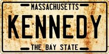 John and Robert Kennedy 1960's Nostalgic Weathered Massachusetts License plate picture