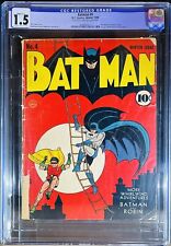 ⭐️Batman #4 (DC 1940),Very Slight Resto ⭐️Key Joker & Gotham City 🦇CGC 1.5 picture
