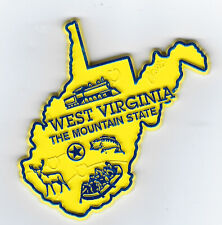 WEST VIRGINIA     THE  MOUNTAIN  STATE OUTLINE MAP MAGNET,   NEW picture