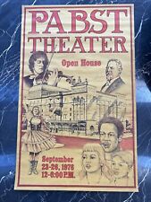 Rare Pabst Theater in Milwaukee Open House Poster ...1976 picture