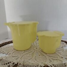 Vintage Tupperware ~ Yellow Sugar 577-10 & Large Creamer 131-2 with Lids picture
