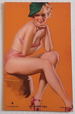 Earl Moran Mutoscope Hot'cha  Pinup Arcade Card A Clothes Call NMMT+ or better picture