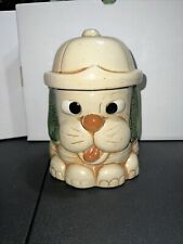 Ceramic Vintage Taiwan Dog with Hat Cookie/Biscuit Jar 9