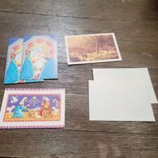 Vintage lot of 4 Religios Christmas Holiday Cards picture