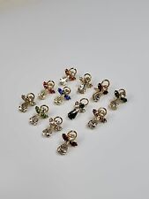 Assorted Sparkly Guardian Angel Lapel Pin Lot Of 12 W/Faux Gems - Group 1 picture