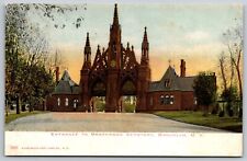 Postcard Entrance to Greenwood Cemetery Brooklyn N.Y. *A1026 picture