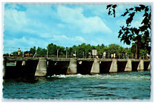 c1950's A View of the Dam at Picturesque Bobcaygeon Ontario Canada Postcard picture