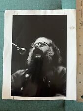 1980 Press Photo Poet Allen Ginsberg Reading Microphone Boston? picture
