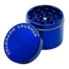 Colorado Crusher 56 MM Tall Herb Grinder Spice Crusher 4 Piece Blue picture