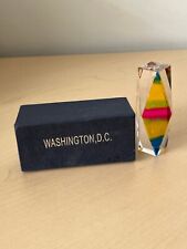 Washington DC 3D Laser Etched Crystal Glass Paperweight Monuments NIB picture