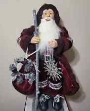 4ft. Merriment Santa Clause Resin Figure Handcrafted With natural wool beard picture