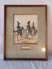 (8) Vintage European Military Uniform framed prints from 1840 picture