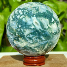 439G Natural Water Grass Agate Ball Quartz Crystal Ball Healing picture