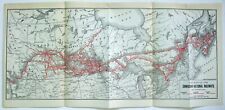 Canadian National Railway - Original 1919 Route Map. Vintage Railroad picture