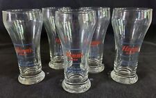  5 Vintage Hamms Preferred Beer Sham Glasses Barware Man Cave Bar 1950's picture