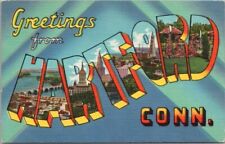 HARTFORD, Connecticut Large Letter Postcard Multi-View / Colourpicture Linen picture