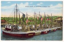 St. Augustine Florida c1940's Shrimp Boats, fishing fleet picture