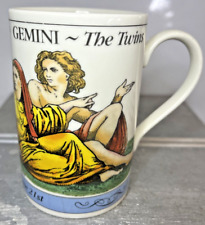 Gemini The Twins Mug Dunoon Zodiac Vintage Collectable Made in Scotland picture