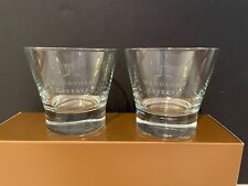 Two (2) Etched Woodford Reserve Bourbon Whiskey Rocks Glasses - Wide Mouth picture