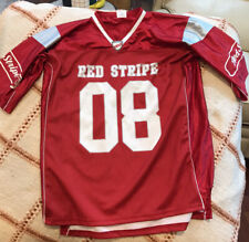 Red Stripe Beer jersey # 08 size XL color red & white really nice perfect picture