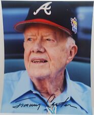 Jimmy Carter Atlanta Braves Signed Full Signature 8x10 Photo picture