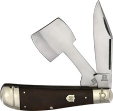 Rough Ryder RR2339 Brown Burlap Handle Folding Micro Axe/Knife picture
