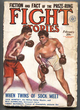 Fight Stories 2/1930-Earle Bergey boxing cover art-Robert E. Howard-Pulp maga... picture